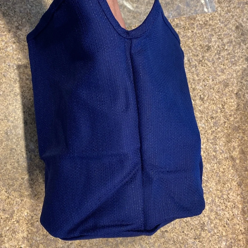 Longaberger Ice Bucket Fabric Liner Indigo Blue 28069144